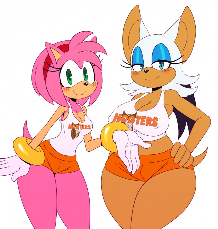 amy rose and rouge the bat (sonic the hedgehog (series) and etc) created by sssonic2