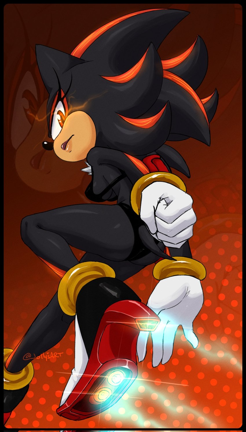 shadow the hedgehog (sonic the hedgehog (series) and etc) created by jollysart