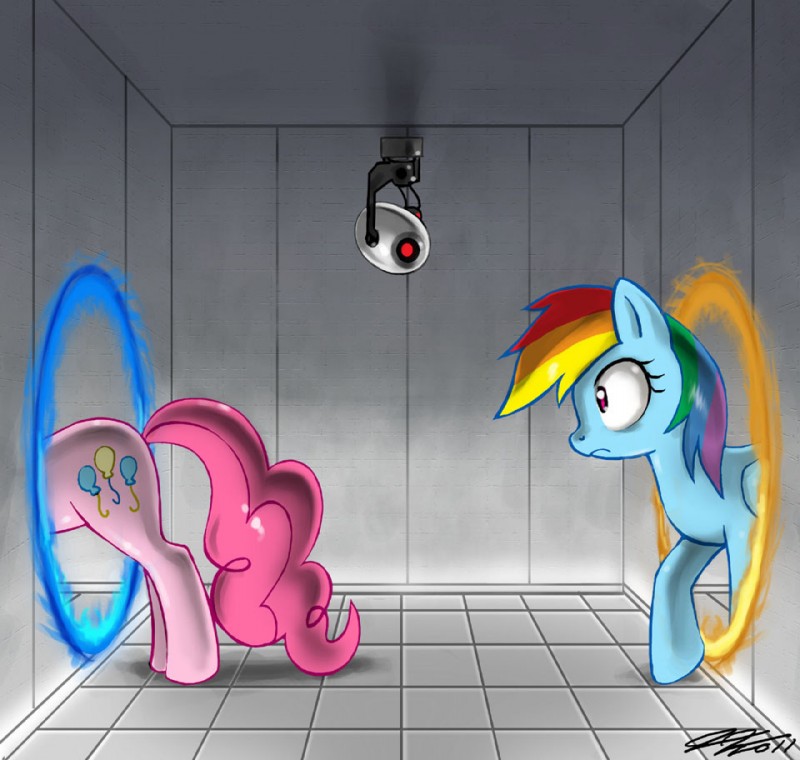 pinkie pie and rainbow dash (friendship is magic and etc) created by john joseco