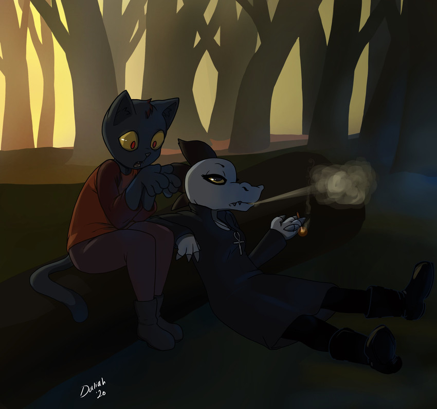 bea santello and mae borowski (night in the woods) created by daliahsart