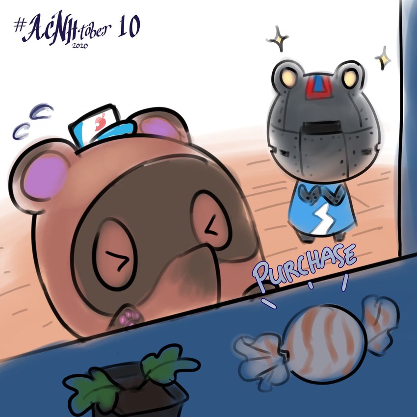 ribbot and tommy nook (animal crossing and etc) created by duokhay