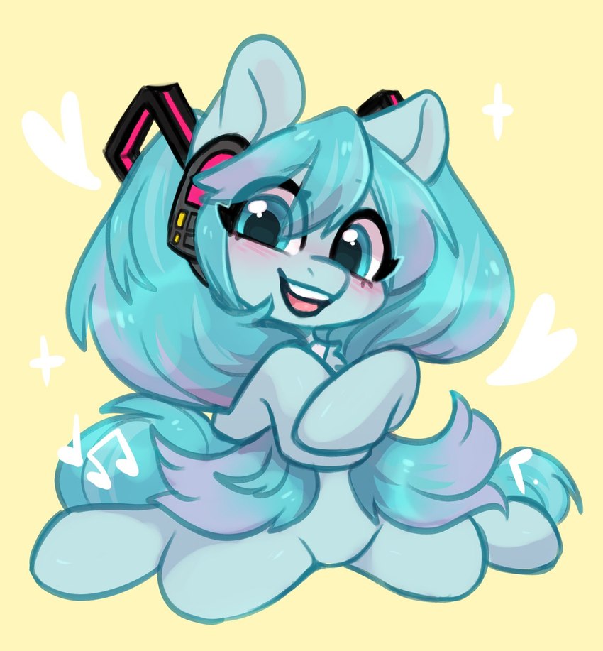 hatsune miku and miku pony (my little pony and etc) created by oofycolorful