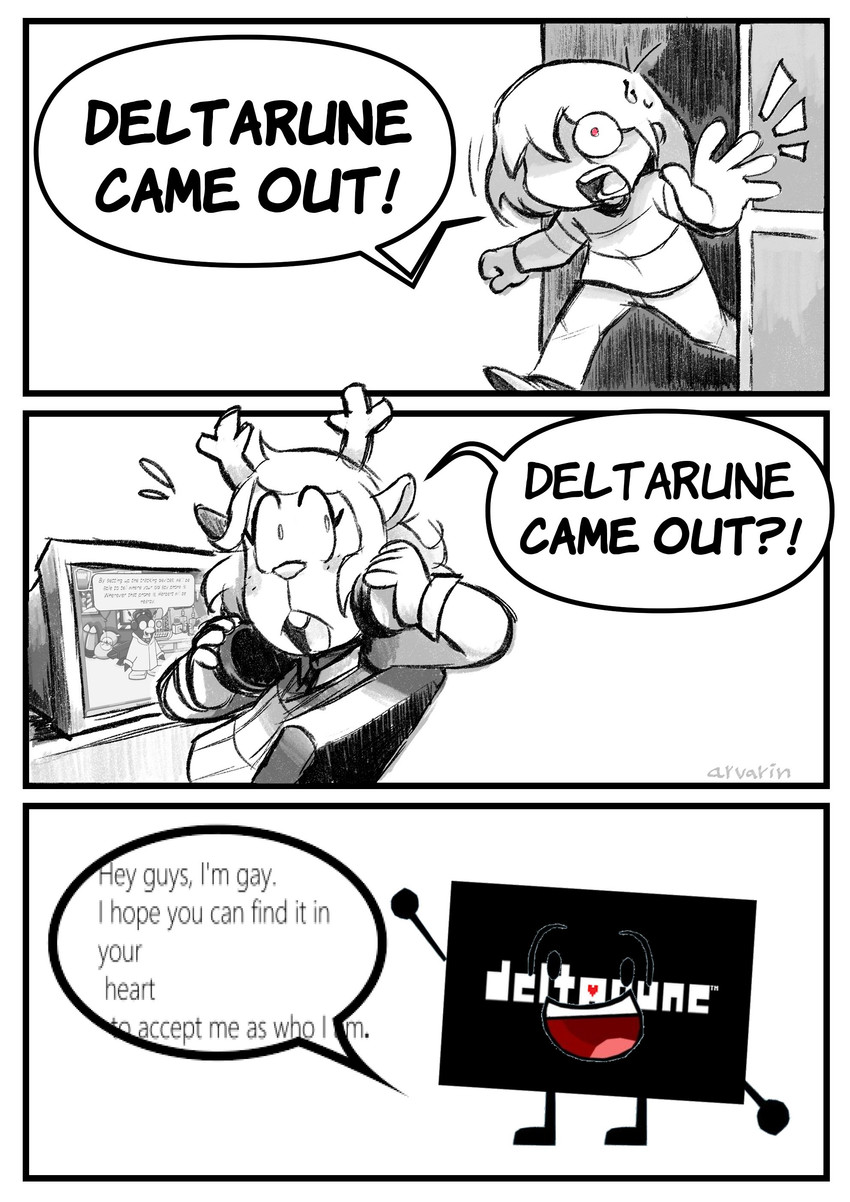 gary the gadget guy, kris dreemurr, and noelle holiday (undertale (series) and etc) created by arvarin