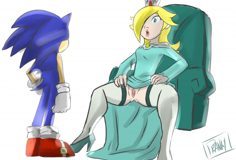 rosalina and sonic the hedgehog (sonic the hedgehog (series) and etc) created by pranky