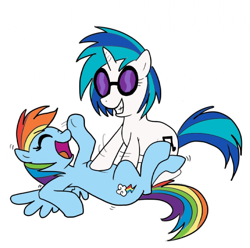 rainbow dash and vinyl scratch (friendship is magic and etc) created by unknown artist