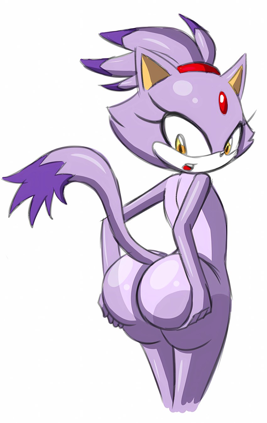 blaze the cat (sonic the hedgehog (series) and etc) created by axel-rosered