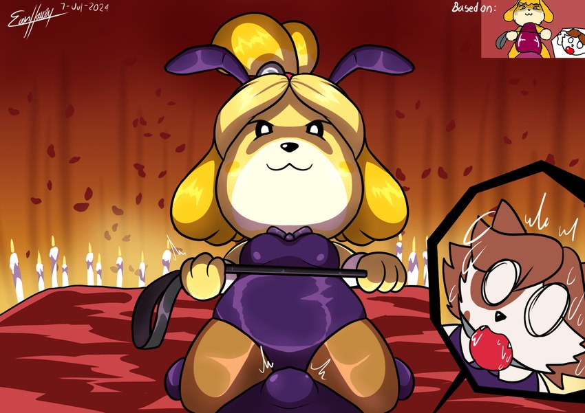 isabelle and reku (animal crossing and etc) created by evan harrey