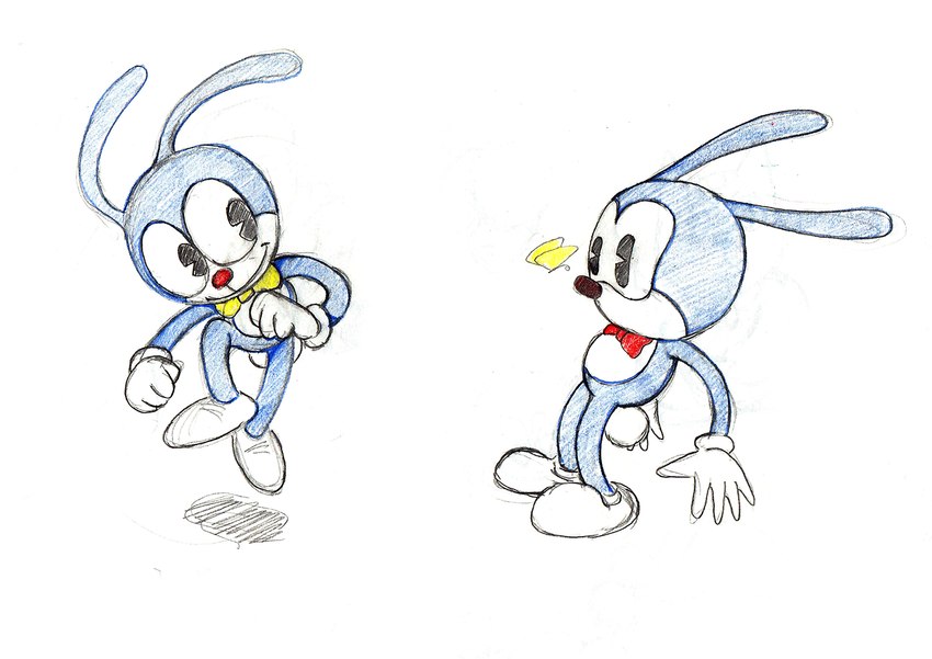 feels the rabbit and sonic the hedgehog (sonic the hedgehog (series) and etc) created by naoto ohshima