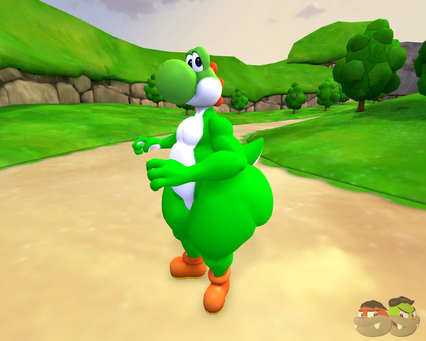 yoshi (mario bros and etc) created by kanebrentkoopa