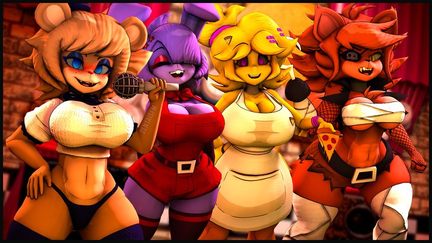 fredina, bonnie, chica, foxy, bonnie, and etc (five nights at freddy's and etc) created by zentaisfm