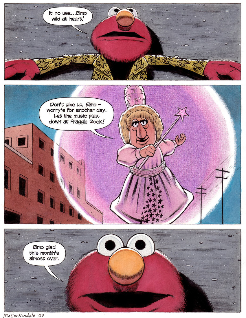 elmo and ma gorg (sesame street and etc) created by bruce mccorkindale