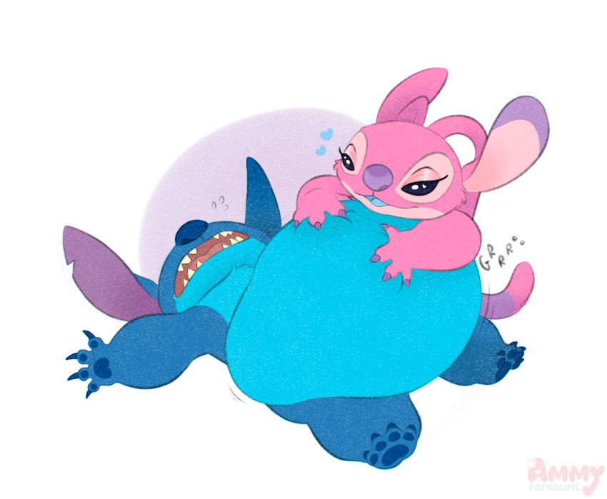 angel and stitch (lilo and stitch and etc) created by fatxolotl