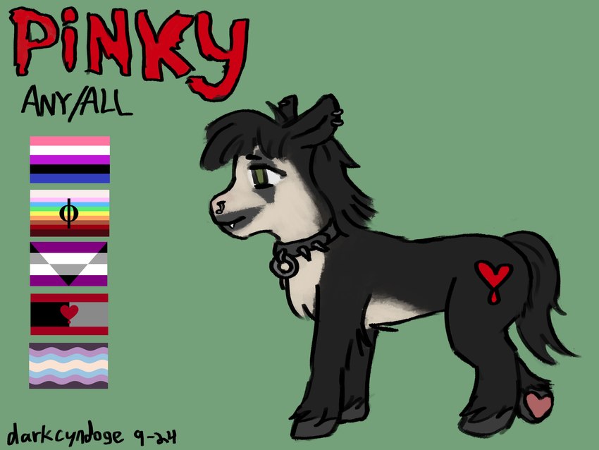 fan character and pinky (my little pony and etc) created by darkcyndoge