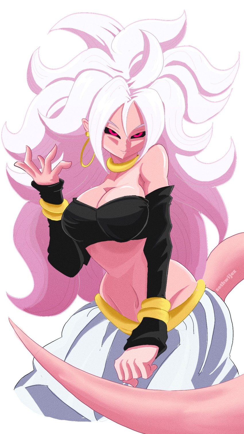 android 21 and majin android 21 (dragon ball fighterz and etc) created by sayuraa