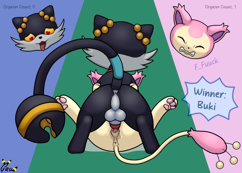 buki and rue the skitty (pokemon mystery dungeon and etc) created by gau (artist)