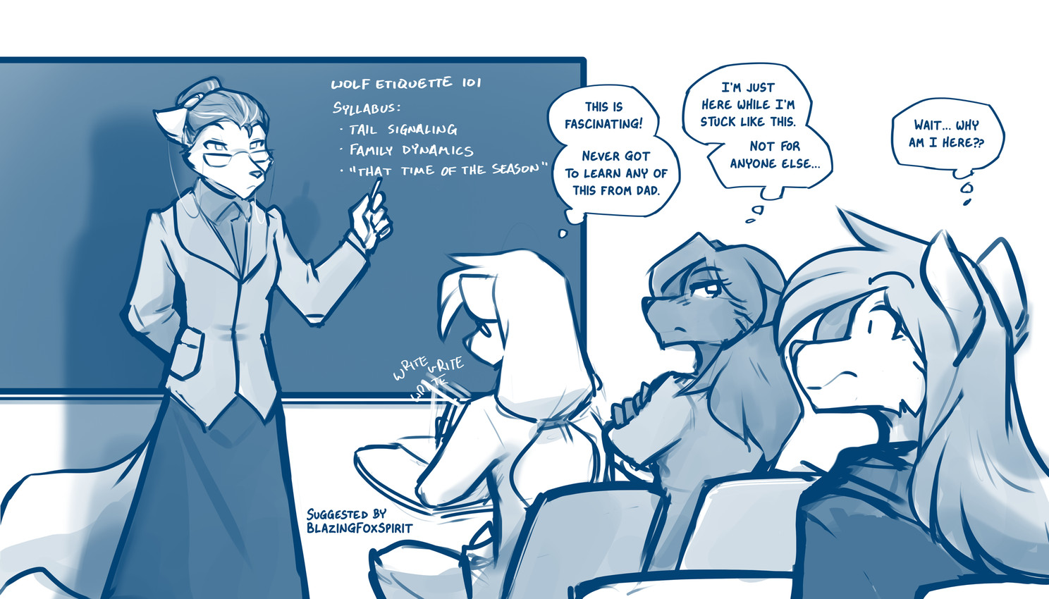 maren taverndatter, natani, raine silverlock, and roselyn (twokinds) created by tom fischbach