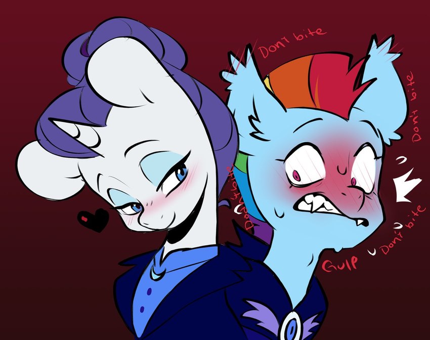 rainbow dash and rarity (friendship is magic and etc) created by doodlemark