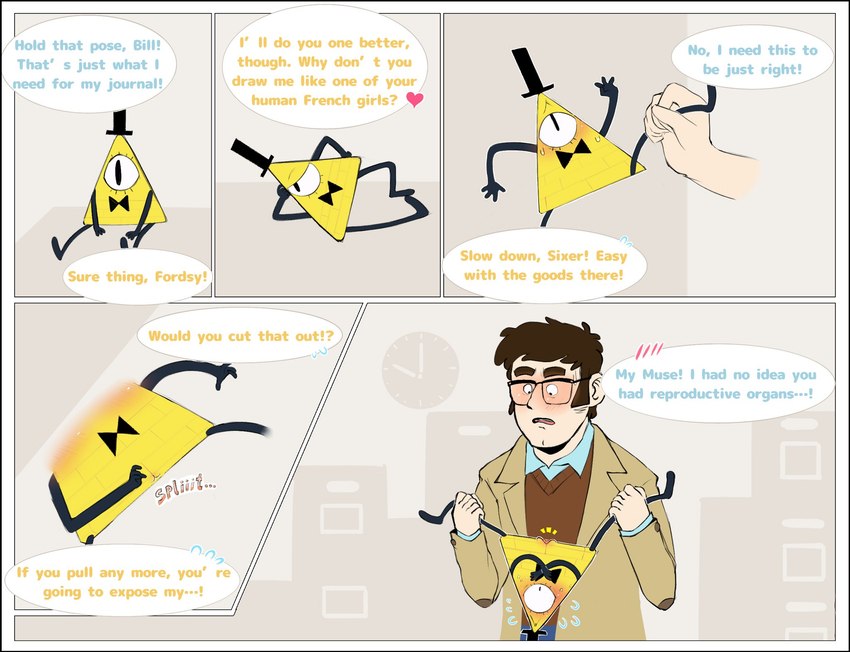 bill cipher and ford pines (gravity falls and etc) created by ciphussy (artist)