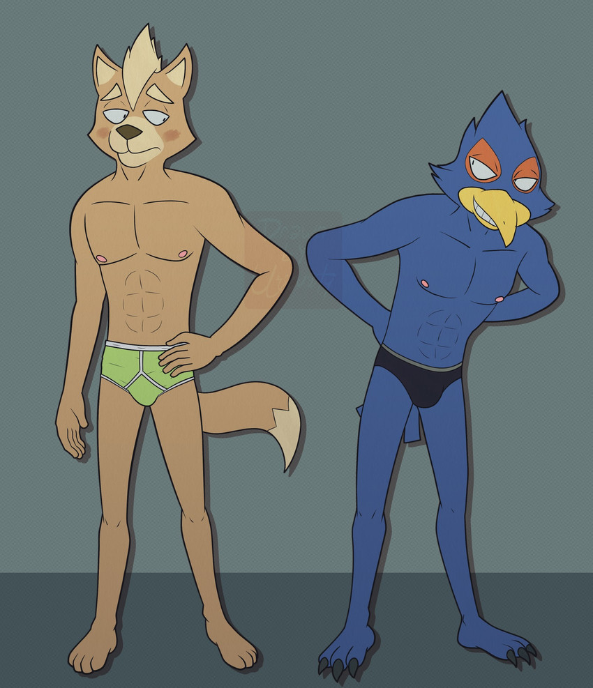 falco lombardi and fox mccloud (nintendo and etc) created by ursanity